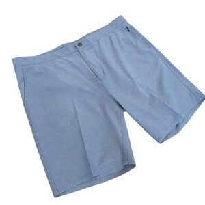MENS JOHNNIE-O BLUE SHORTS DAWN 2 DUSK LAGUNA BLUE SUMMER COASTAL CASUAL GOLF 40